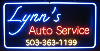 Automotive neon sign