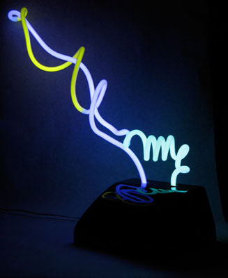 Multi colored neon squiggle 